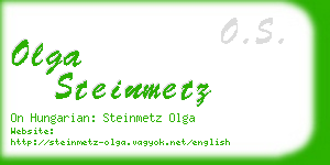 olga steinmetz business card